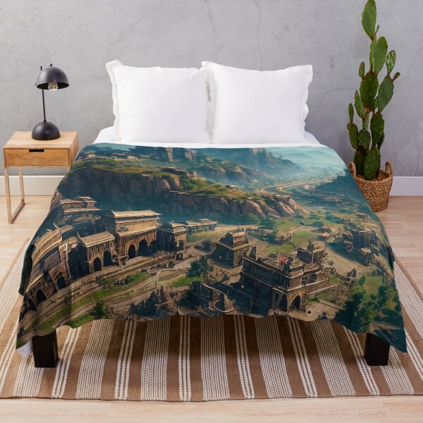 Item preview, Bird view isometric fantasy city landscape designed and sold by RK - Shop.
