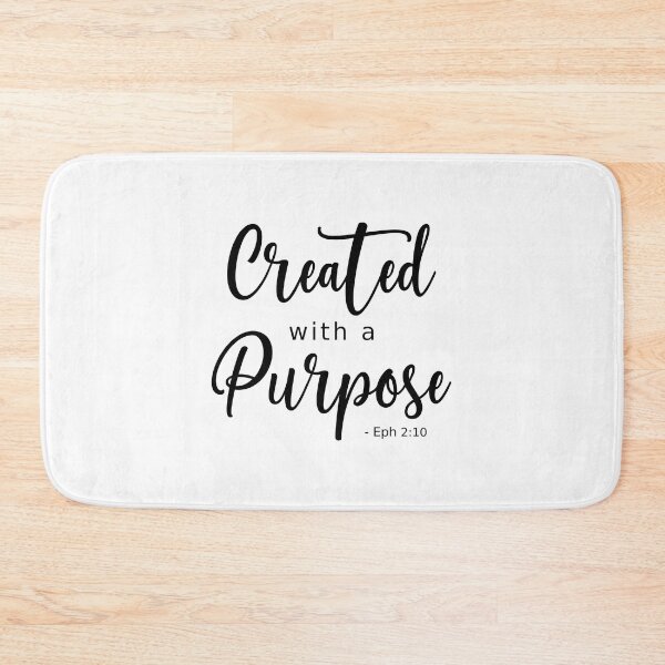 Item preview, Created with a Purpose - Black Text designed and sold by amazingjoy.