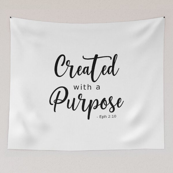 Item preview, Created with a Purpose - Black Text designed and sold by amazingjoy.