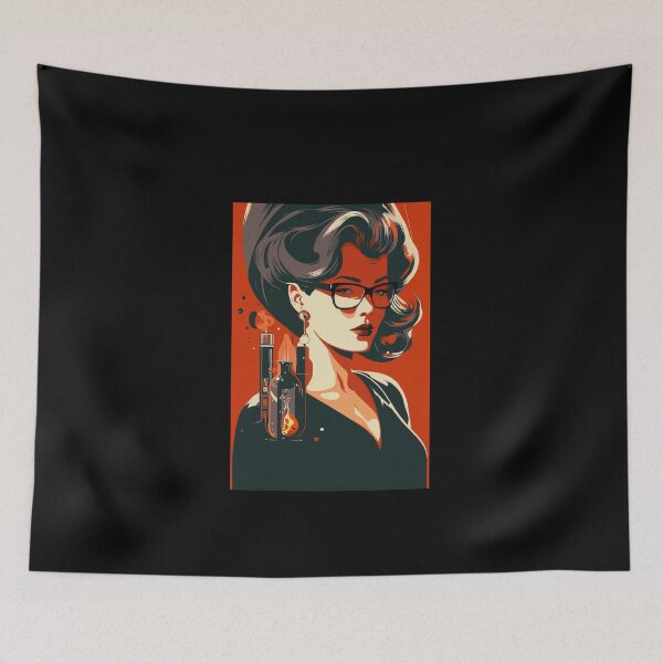Item preview, Retro SciFi Woman scientist 60s  designed and sold by RESToRAPTOR.