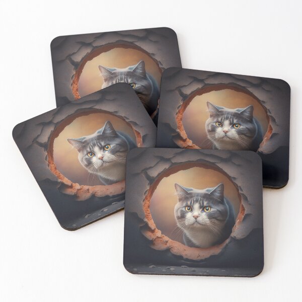 Item preview, Fat cat in hole 029 [square] designed and sold by jetaiart.