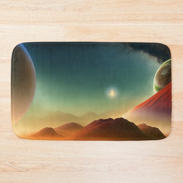 Item preview, Colorful illustration of planets, rectangle format designed and sold by Flairh-Art.