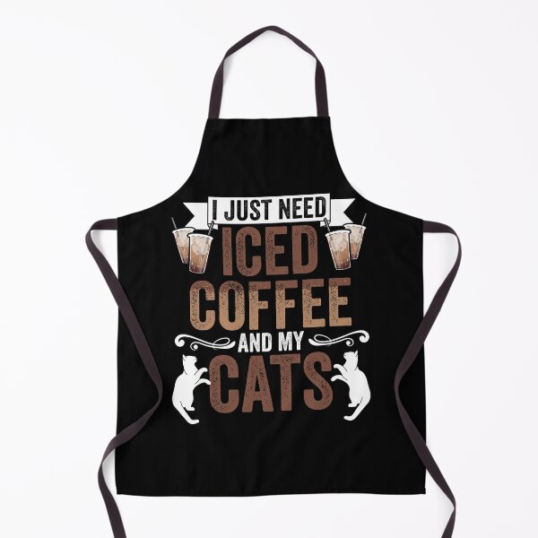 Item preview, Funny I Just Need Iced Coffee And Cats Caffeinated Cat Lover designed and sold by Nessshirts.