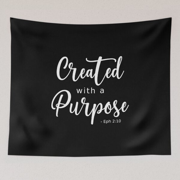 Item preview, Created with a Purpose - White Text designed and sold by amazingjoy.