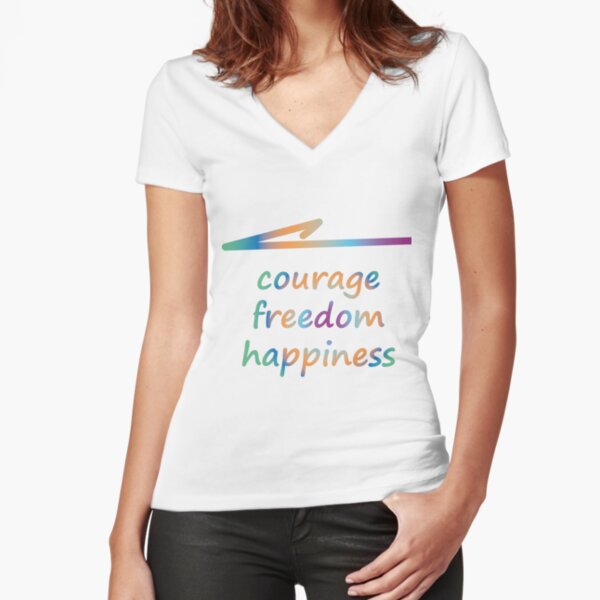 Meaningful Messages - Motivational Quotes - Inspirational Messages Fitted V-Neck T-Shirt