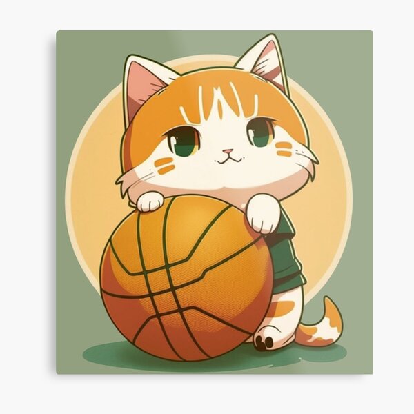 Item preview, Cute ginger cat playing basketball poster designed and sold by MEDKH02.