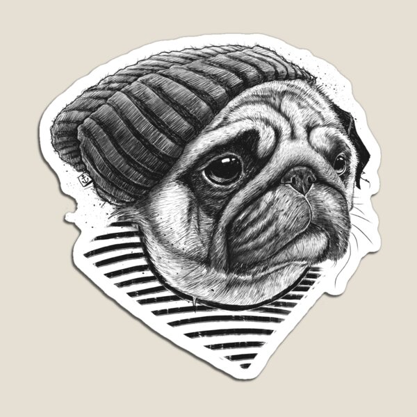 Pug boxer Sticker for Sale by NIKITA KORENKOV NikKor