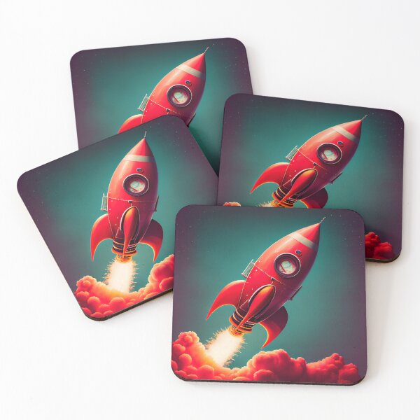 Item preview, Comical big red rocket designed and sold by iantony.