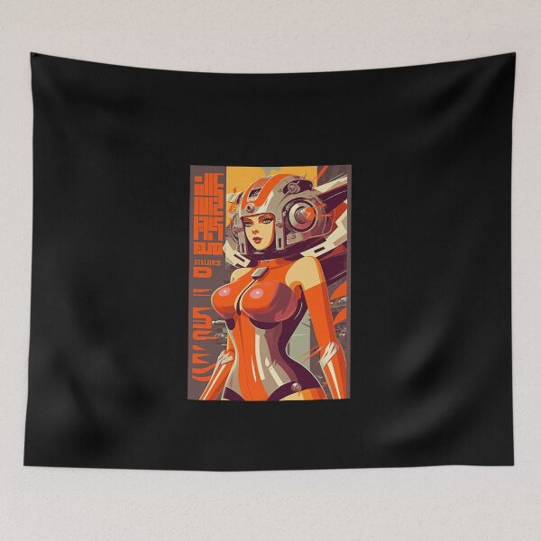 Item preview, Retro SciFi Woman robot 60s  designed and sold by RESToRAPTOR.
