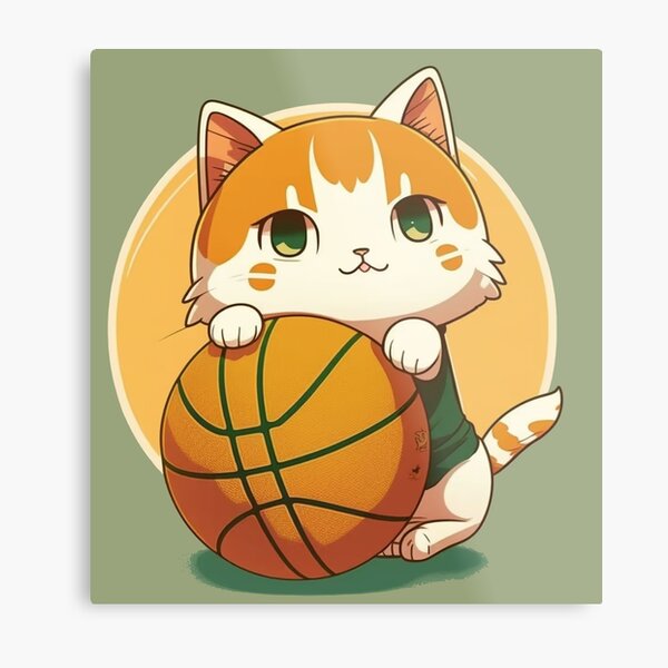 Item preview, Cute ginger cat playing basketball poster designed and sold by MEDKH02.