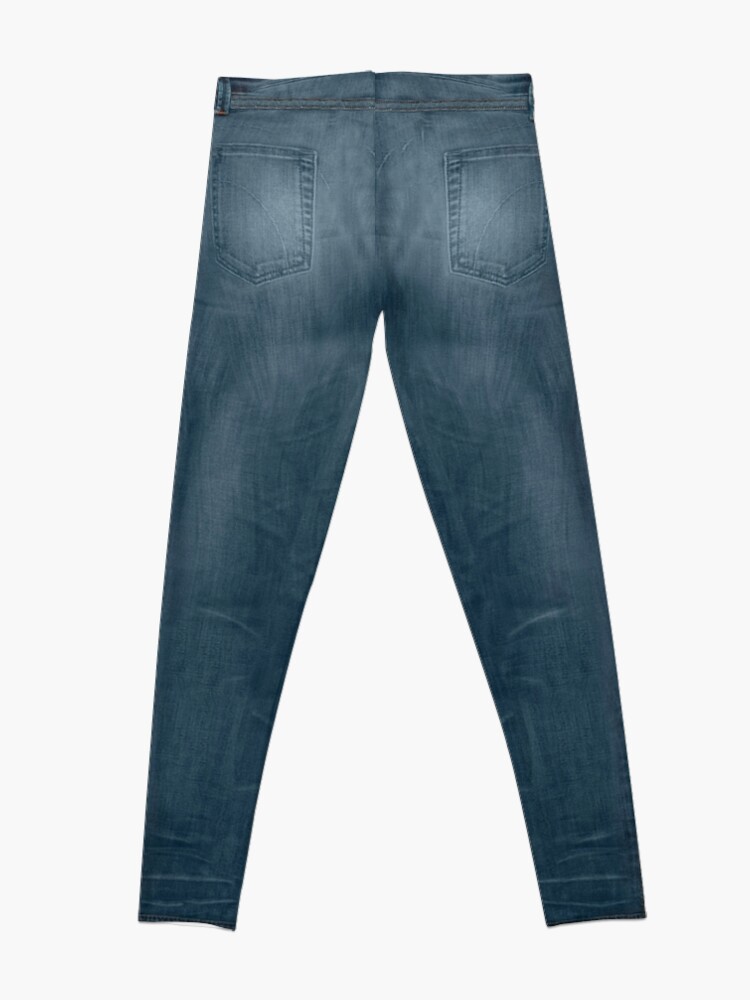 Alternate view of Blue Jeggings Creased Leggings
