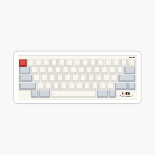 Item preview, HHKB Sticker/Card/Shirts White No Print Red ESC designed and sold by dhytxz.