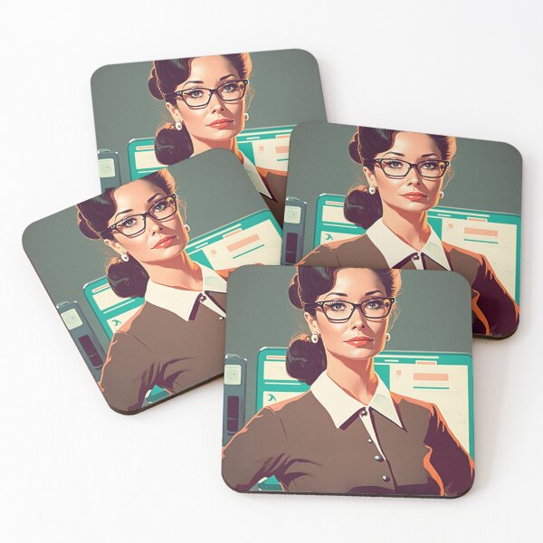 Item preview, Retro SciFi Office Woman 60s  designed and sold by RESToRAPTOR.