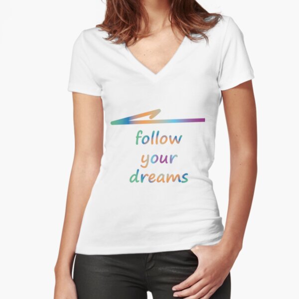 Meaningful Messages - Motivational Quotes - Inspirational Messages Fitted V-Neck T-Shirt