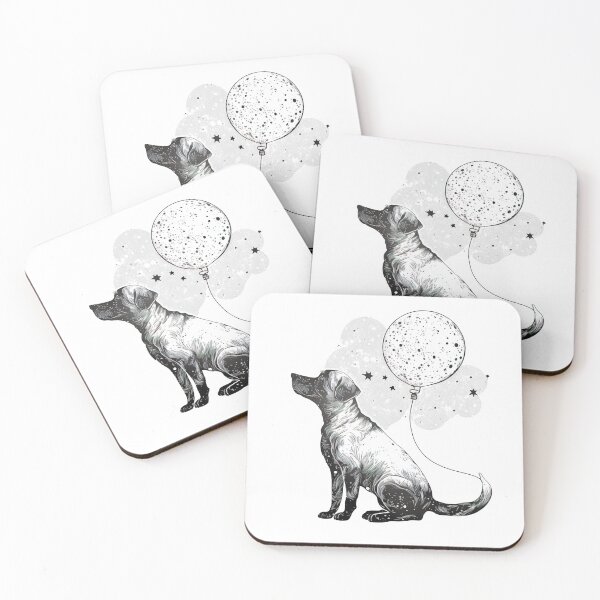 Item preview, Dog with Balloon among the Stars designed and sold by Onoky.