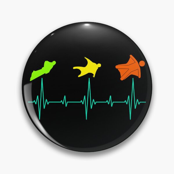Item preview, Wingsuit flying Base Jumping Skydiving Heartbeat Pulse designed and sold by TastefulTees.