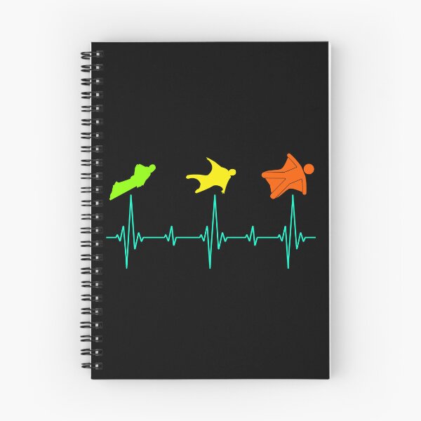 Item preview, Wingsuit flying Base Jumping Skydiving Heartbeat Pulse designed and sold by TastefulTees.