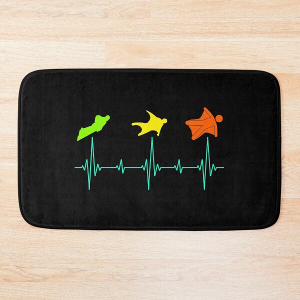 Item preview, Wingsuit flying Base Jumping Skydiving Heartbeat Pulse designed and sold by TastefulTees.