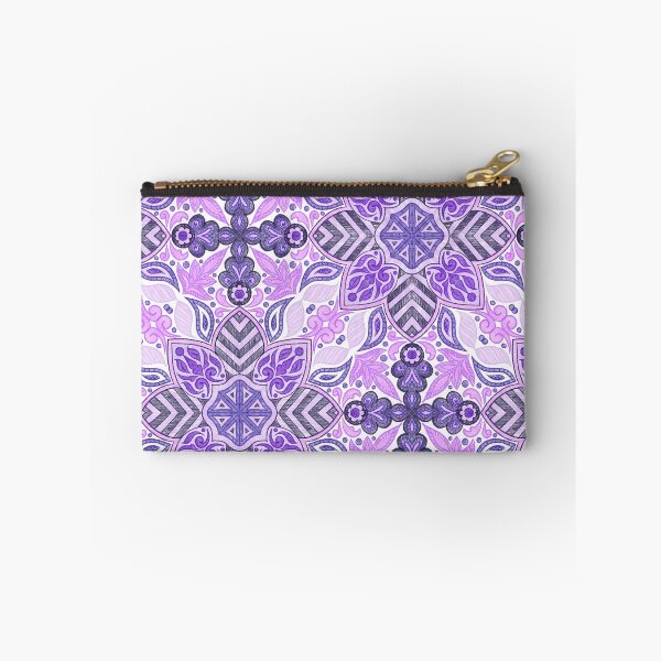 Item preview, Floral Mandala Digital Drawing Pattern - Purple with White Background designed and sold by SemDesigns1.