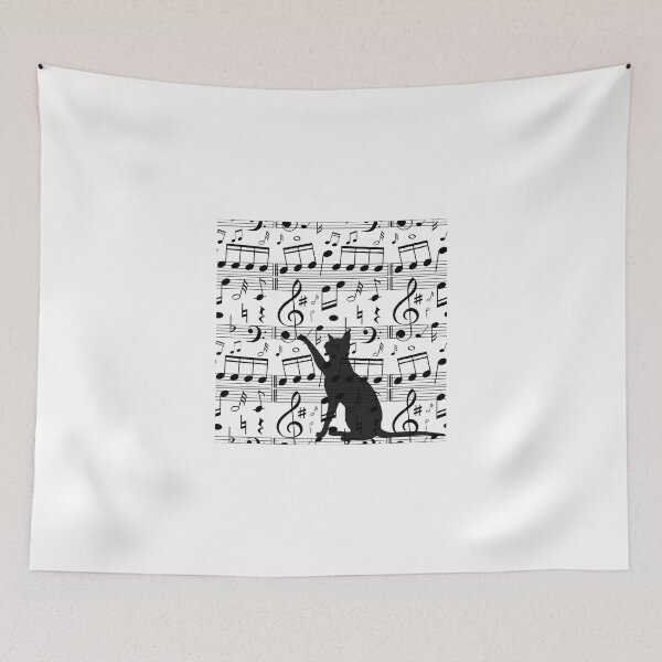 Item preview, Cat plays notes designed and sold by IdeasForFreedom.