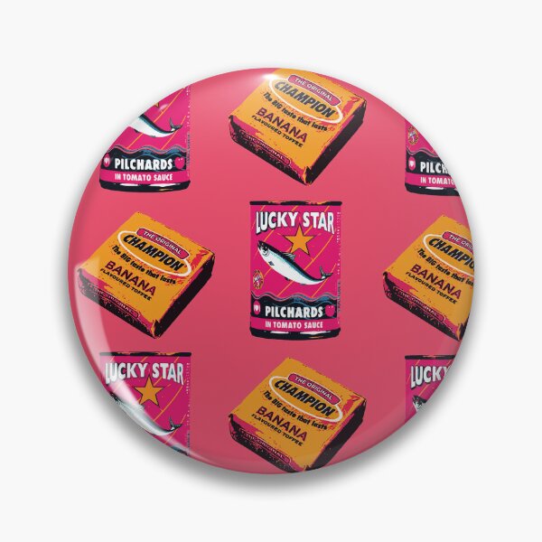Artikelvorschau, Lucky Star Sardinen treffen auf Wilson Toffees – South African Nostalgia Pink und Orange entworfen und verkauft von SirenSeventyOne.