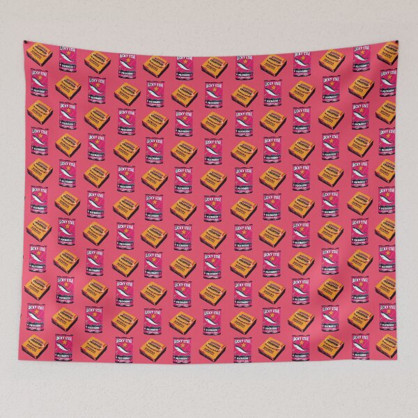 Item preview, Lucky Star Pilchards meet Wilson Toffees - South African Nostalgia pink and orange designed and sold by SirenSeventyOne.