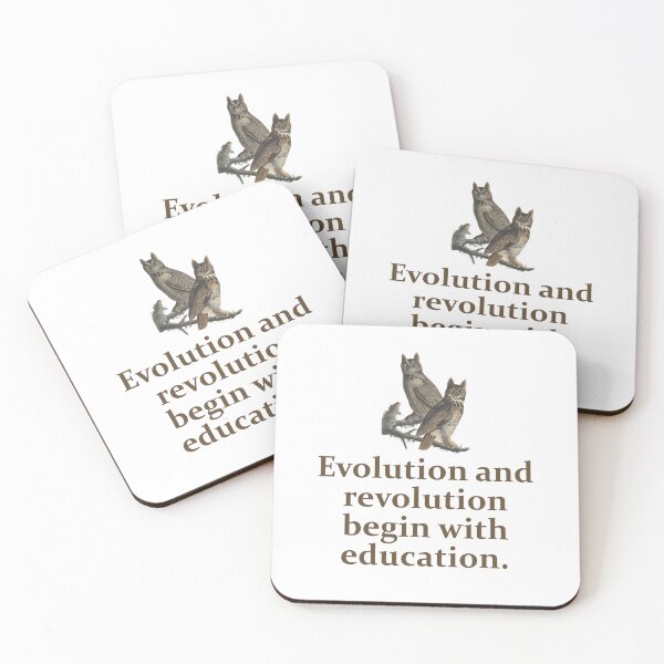 Item preview, Evolution And Revolution - Education Quote   designed and sold by CrankyOldDude.