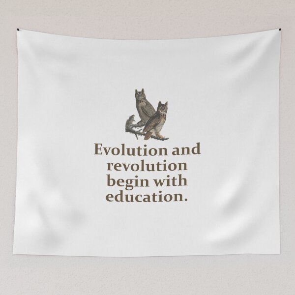 Item preview, Evolution And Revolution - Education Quote   designed and sold by CrankyOldDude.