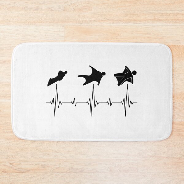 Item preview, Wingsuit flying Base Jumping Skydiving Heartbeat Pulse designed and sold by TastefulTees.