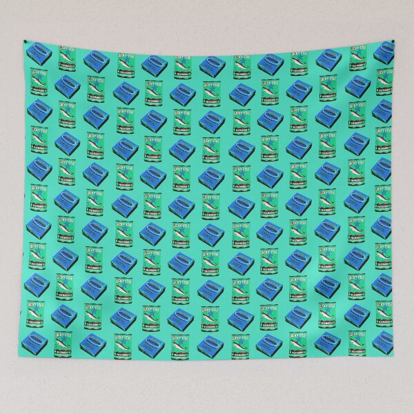 Item preview, Lucky Star Pilchards meet Wilson Toffees - South African Nostalgia blue and green designed and sold by SirenSeventyOne.