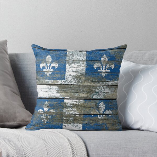 Item preview, Flag of Quebec on Rough Wood Boards Effect designed and sold by JeffBartels.