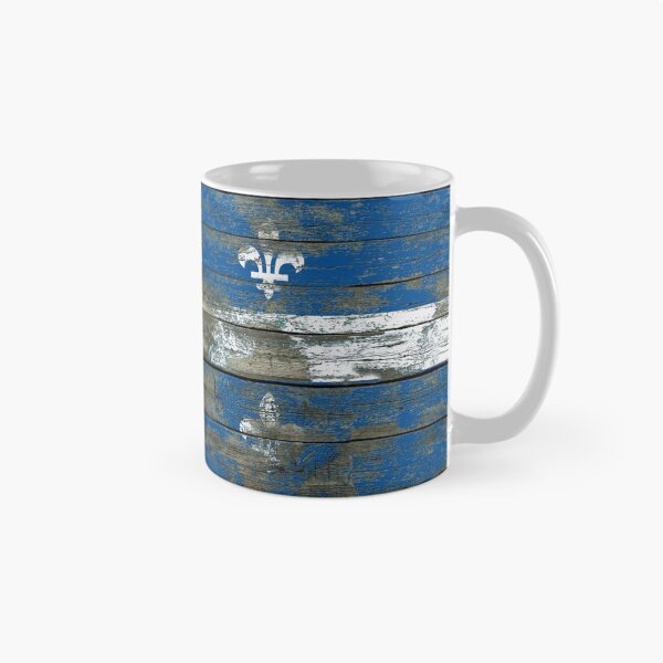 Item preview, Flag of Quebec on Rough Wood Boards Effect designed and sold by JeffBartels.