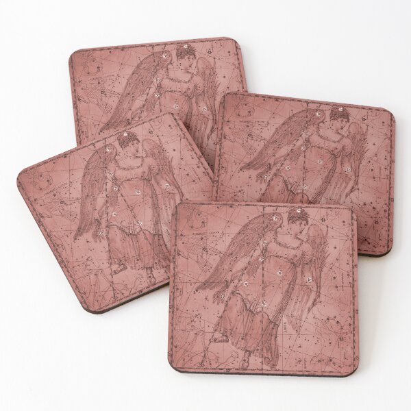 Item preview, Virgo Zodiac Constellation Star Map, Red designed and sold by notsweettea.