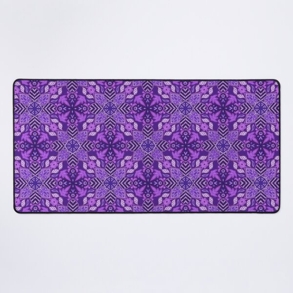 Item preview, Floral Mandala Digital Drawing Pattern - Purple with Dark Purple Background designed and sold by SemDesigns1.