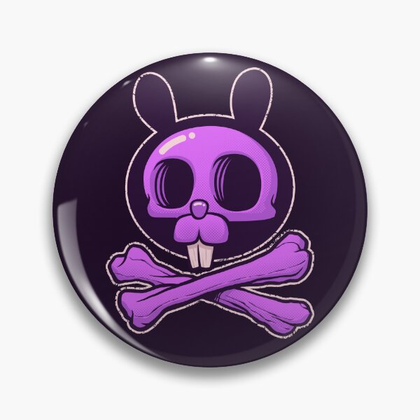 Item preview, Cute Purple Bunny of Death - Skull and Bones (and Teeth) Rabbit designed and sold by kgullholmen.