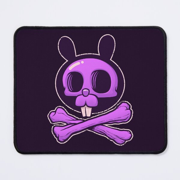Item preview, Cute Purple Bunny of Death - Skull and Bones (and Teeth) Rabbit designed and sold by kgullholmen.