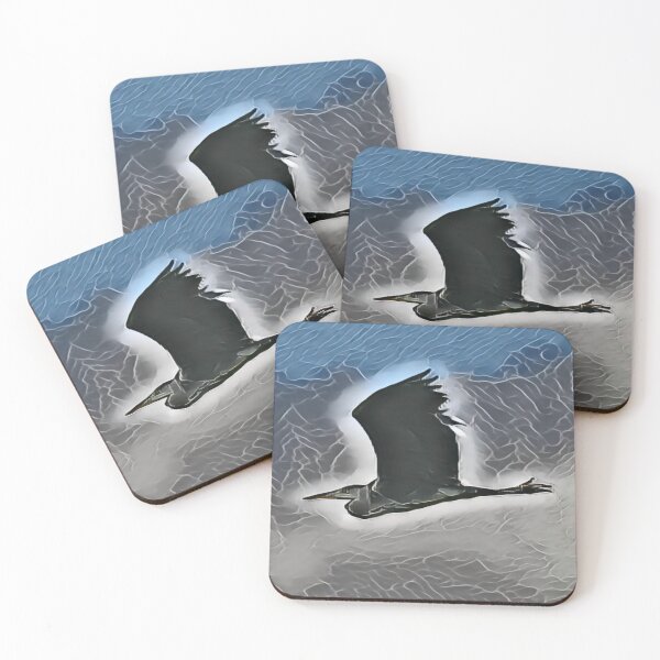 Item preview, Heron In Flight In Gemstone designed and sold by Fearless-Fox.