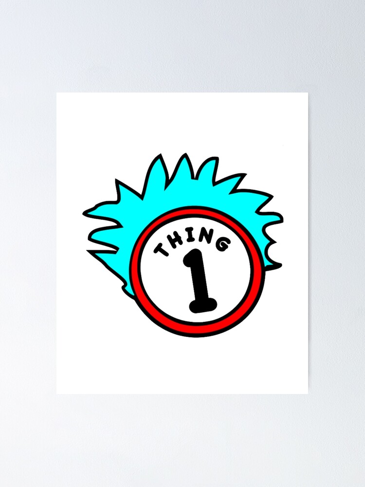 Thing 1 Thing 2  Sticker for Sale by moullknoz