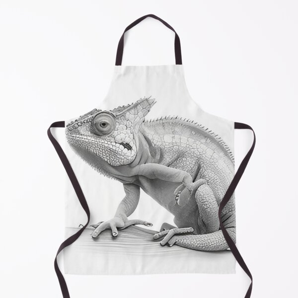 Item preview, Black and white Chameleon drawing designed and sold by Pencil-Art.