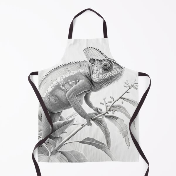 Item preview, Black and white Chameleon drawing designed and sold by Pencil-Art.