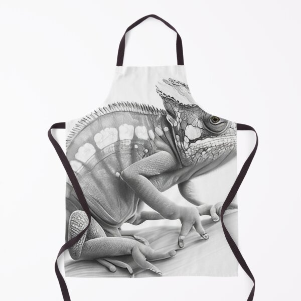 Item preview, Black and white Chameleon drawing designed and sold by Pencil-Art.