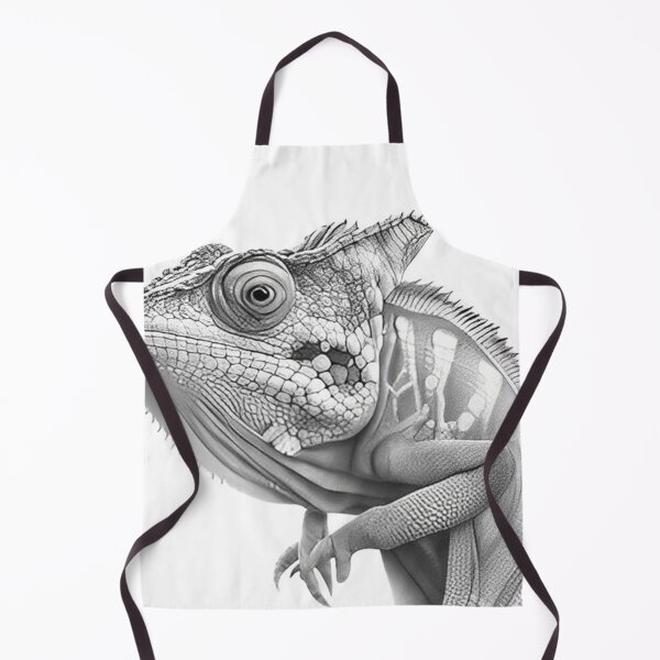 Item preview, Black and white Chameleon drawing designed and sold by Pencil-Art.