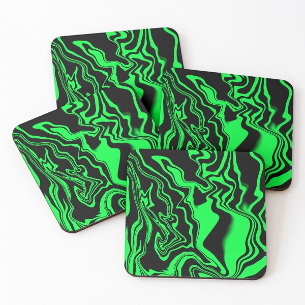 Item preview, Green black Waves designed and sold by awsomepatterns.