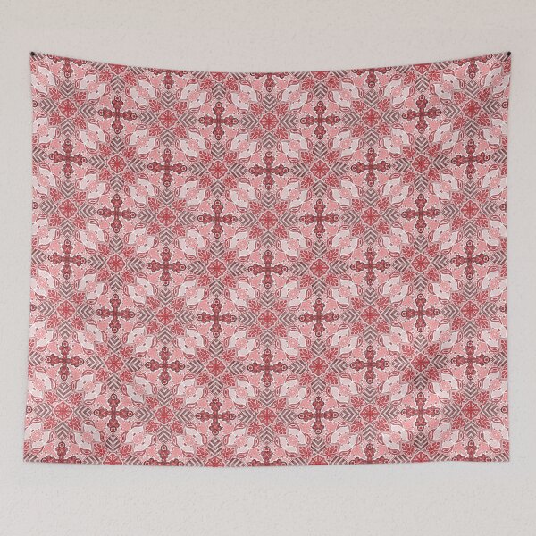 Item preview, Floral Mandala Digital Drawing Pattern - Red with White Background designed and sold by SemDesigns1.