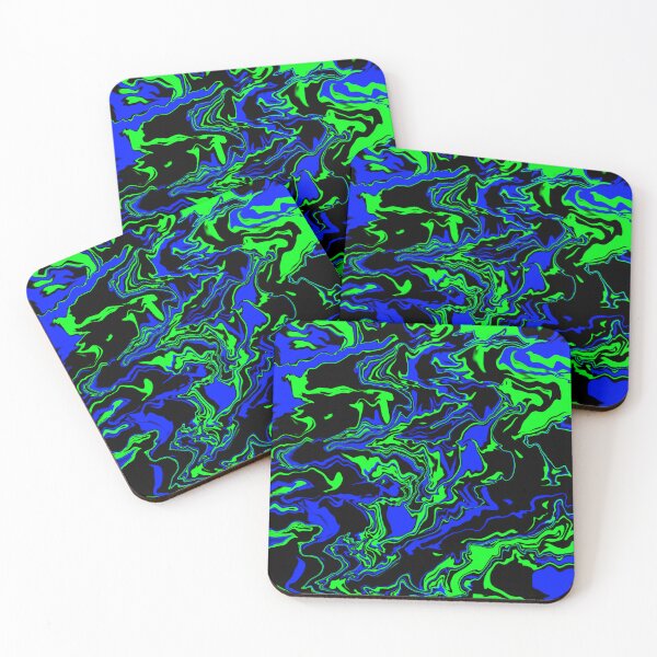 Artikelvorschau, Green black blue waves entworfen und verkauft von awsomepatterns.