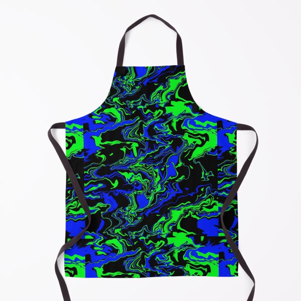 Aperçu de l'œuvre Green black blue waves créée et vendue par awsomepatterns.