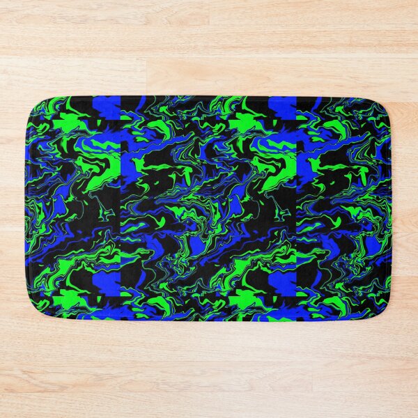 Item preview, Green black blue waves designed and sold by awsomepatterns.