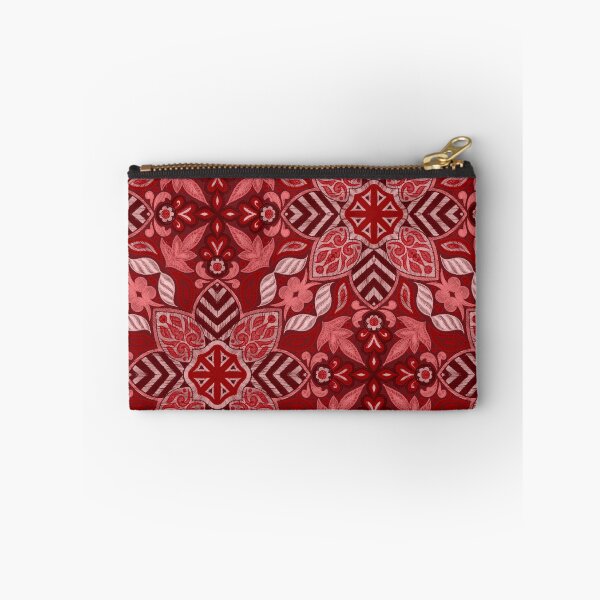 Item preview, Floral Mandala Digital Drawing Pattern - Red with Maroon Background designed and sold by SemDesigns1.