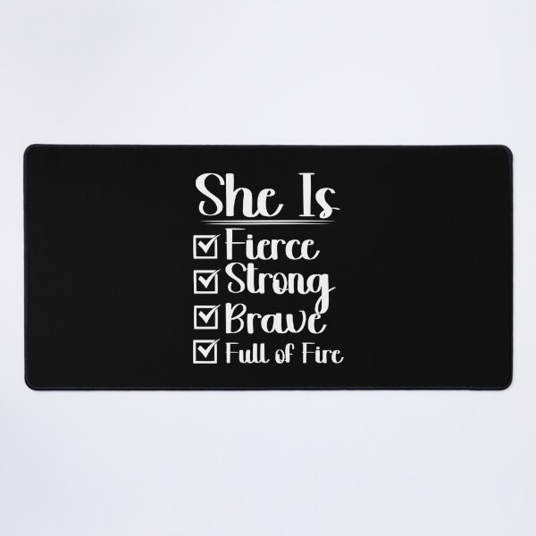 Item preview, She Is Fierce Strong Brave Full Of Fire Boss Lady Checklist Gift for International Womens Day designed and sold by Eddyed.