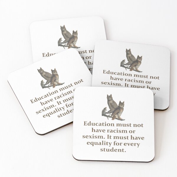 Item preview, Education Must Not Have Racism - Education Quote   designed and sold by CrankyOldDude.